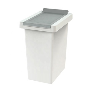 Household Bin 10L Plastic Trash Can Flip Trash Bins