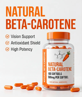 Complément alimentaire à base de bêta-carotène en gélules molles, antioxydant naturel à base de plantes, soin des yeux et de la peau, GMP, OEM, étiquette privée