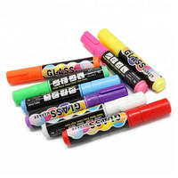 Touchcool — marqueur à liquide, marqueur effaçable et humide, 8 couleurs, pour verre et tableau noir