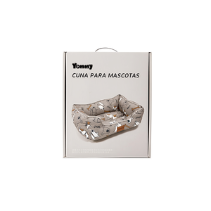 Cuccia Yommy per cani e gatti, morbido cuscino con stampa a forma di cane, disponibile nelle taglie S, M, L. - Product Image 2
