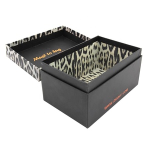 Rigid paperboard printing Logo Black packaging Cajas De Zapatos Paperboard shoes boxes For Packaging