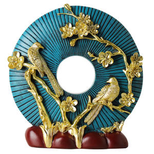 Adornos de Resina Artesanales con Motivos Florales <span class=keywords><strong>y</strong></span> de Aves, Amuletos de la <span class=keywords><strong>Paz</strong></span>, Decoración para el Hogar, Sala de Estar, Estantería, Oficina, Hechos a Mano - Product Image 1