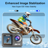 Caméra d'action de film d'enregistrement professionnel 8k Enregistreur vidéo Caméra de sport Caméras Vlog avec WiFi/télécommande/microphone