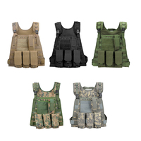 Gilet tactique camouflage détachable et réglable avec cadre interne, gilet tactique d'extérieur avec fermeture éclair et doublure en polyester