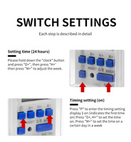 Pemasok Timer Elektronik MOREDAY MDTS-30A Mingguan 24 Jam 220v 230v Saklar Waktu Digital yang Dapat Diprogram Maks 30A Timer DC