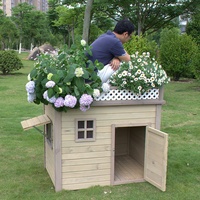 Chenil extérieur en bois massif imperméable à la pluie intérieur petit moyen grand chien maison avec fermeture à bouton caractéristique respirante pour cour