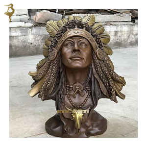 Personalizada antigua realista famosa figuras cabeza estatua bronce busto escultura - Product Image 5