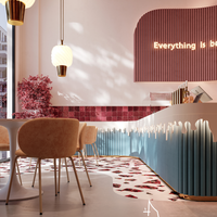Kiosque de vente au détail pour boutique de crème glacée personnalisée avec vitrine réfrigérée, solution d'aménagement intérieur moderne pour magasin de desserts surgelés