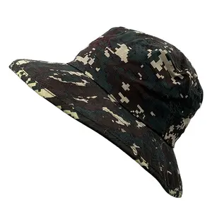 RTS Wholesaler jungle hat wide brim bucket hat for hunting outdoor fishing ripstop cap hat