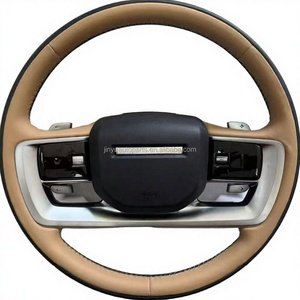 Nouvel ensemble de volant en bois de pêche noir/rouge adapté à la mise à niveau de style des Land Rover Range Rover 202 L460 LR109199 - Product Image 5