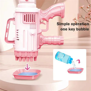 Venta al por mayor al aire libre verano niños automático soplado jabón agua máquina pistolas 32 agujeros cohete eléctrico <span class=keywords><strong>pistola</strong></span> de burbujas juguetes para niños - Product Image 4