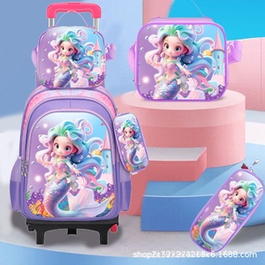 Venta Directa <span class=keywords><strong>de</strong></span> Fábrica, Mochila Escolar con Ruedas para Estudiantes <span class=keywords><strong>de</strong></span> <span class=keywords><strong>Primaria</strong></span>, Juego <span class=keywords><strong>de</strong></span> Tres Piezas con Dos o Seis Ruedas, Linda Mochila - Product Image 2