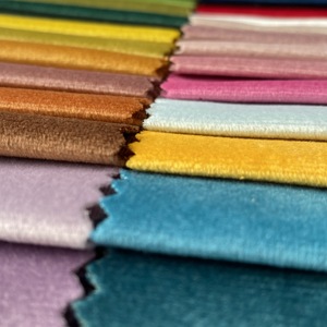 Trọng Lượng Trung Bình 260gsm 100% Poly Sang Trọng Velour Sofa Vải Supersoft Bọc Rắn Hà Lan Vải Nhung Cho Sofa - Product Image 1