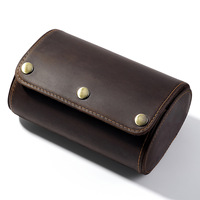 Boîte à montre en cuir pleine fleur avec logo couleur personnalisée, présentoir de magasin d'horlogerie, boîte cadeau, montres-bracelets, étui de luxe pour montre en cuir