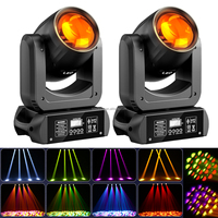 Projecteurs LED DMX512 200W Mini Moving Head à Effet Arc-en-ciel avec Télécommande, Éclairage Professionnel DJ 110V-220V pour Spectacles Scéniques