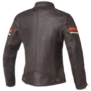Carburo CENTURY LADY CE Chaqueta de moto de cuero para mujer Certificada Marrón XS - Product Image 2