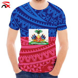 Hochwertige Herren-T-Shirts mit Haitianischer Flagge Individuelles Logo Haiti-Flagge Polyester-Shirts für Fußballfans - Product Image 5