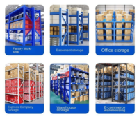 Schwerlast-Industrielagerregal 4-stöckiges Stahlregal Modulares Design Einfach zu Installieren