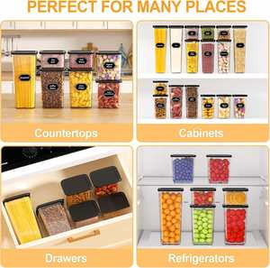 Different Capacity PP Rectangle Eco-Friendly Plastic Food <b>Storage</b> Sealed <b>Box</b> <b>Kitchen</b> <b>Storage</b> Container Black - Product Image 5