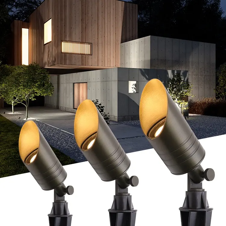 Diskon besar gudang AS lampu taman pencahayaan lanskap luar ruangan dapat disesuaikan lampu sorot pohon tegangan rendah tahan air