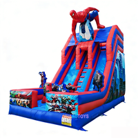 Structure gonflable Spider-Man de qualité commerciale avec toboggan |   Château gonflable à thème Marvel pour enfants, location pour fêtes, certifié CE, pour jardin