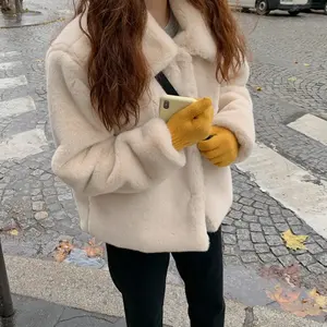 <span class=keywords><strong>Abrigo</strong></span> Mongol de lana de cordero de piel sintética para <span class=keywords><strong>mujer</strong></span>, traje de algodón grueso de felpa cálida, <span class=keywords><strong>abrigo</strong></span> de piel Mongol de longitud media para <span class=keywords><strong>mujer</strong></span> - Product Image 6