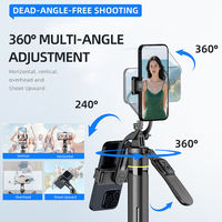 Trépied intelligent TT19 pour selfie à un clic avec suivi du visage, en acier inoxydable, longueur extensible 1760 mm, prise de vue panoramique, 5 kg