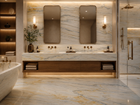 Quartzite Doré Fusion Élégant pour Îlot de Cuisine, Plan de Travail, Table à Manger, Escalier de Villa, Salon, Chambre à Coucher, Décoration Intérieure