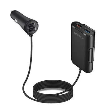 Cargador de teléfono eléctrico para coche, dispositivo de carga rápida PD3.0 de 48W, doble PD, para iPhone 14 Pro Max Huawei Samsung