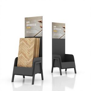 Étagère d'exposition d'échantillons de couleur de bois professionnelle, design minimaliste moderne, hauteur réglable, étagères coulissantes, support en métal écologique - Product Image 1