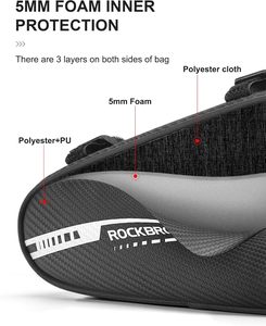 Bolsa de bicicleta ligera y transpirable con muestra gratis para almacenamiento de tubo superior que ofrece diseño de Material Oxford ajustable - Product Image 6
