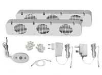 Ahorro de energía 30% radiador Booster DC ventilador radiador amplificador ventilador termostato 220-240 V ~ 0,55 W para radiador de agua central