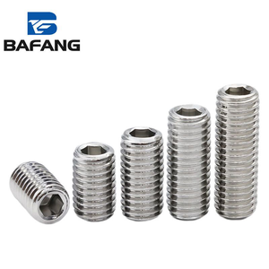 Factory Spot 304 Stainless Steel DIN913 Hex <strong>Socket</strong> Set <strong>Screw</strong> M2 M2.5 M3 M6 M8 M10 M20 Metric Grub Cone Point Set <strong>Screw</strong> - Product Image 1