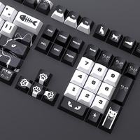 Clavier mécanique Cherry 126 touches PBT, kit complet compact, Night Cat, sublimation thermique, personnalisable pour la vente en stock