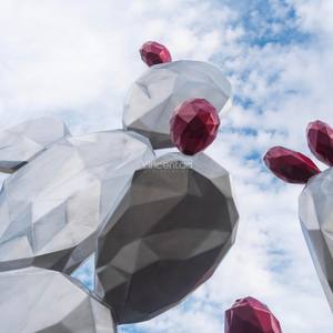 Sculpture en acier inoxydable pour décoration extérieure Vincentaa, nouveau design, sculpture de <span class=keywords><strong>cactus</strong></span> pour extérieur - Product Image 5