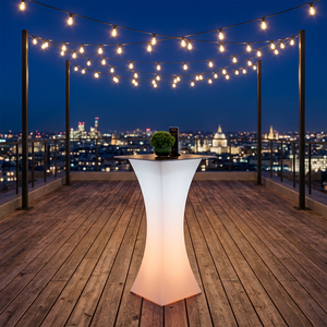 Table de bar carrée à LED en promotion, 16 couleurs changeantes, table et chaise lumineuses à LED, rechargeables et meubles à LED pour fêtes - Product Image 1