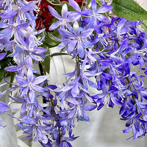 Feiyu Craft Flower Factory Fleurs artificielles de glycine en soie mélangée, faites à la main, pour décoration de mariage et de maison - Product Image 3