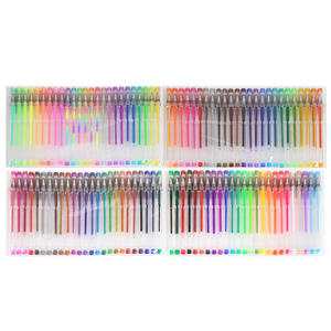Low Moq Stock <b>Glitter</b> Metallic Neon Pastel Gel Ink Pen Plastic Gel Pen Customized for Promotion Coloring Gel Pen Set - Product Image 2