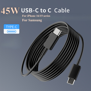 1M/1.5M/2M USB-C to USB-C <strong>Charger</strong> <strong>Cable</strong> TPE 45W <strong>Fast</strong> <strong>Charging</strong> with Pure Copper Conductor for Mobile Phone <strong>Fast</strong> <strong>Charging</strong> <strong>Cable</strong> - Product Image 2
