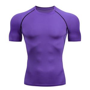 Nueva Camiseta Deportiva de Gimnasio para Hombre, Ajustada, Elástica, Transpirable, de Manga Corta, Lisa, para Entrenamiento - Product Image 6