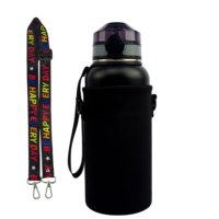 Termo de Metal aislado al vacío, botella de agua de acero inoxidable, sin BPA, con tapa táctil, 32 oz