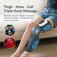 Masseur de jambes sans fil pour la maison, machine de massage des pieds, des genoux et des cuisses, bottes de compression chauffantes, masseur de mollets à air chaud