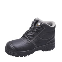 Sepatu Kerja Safety Steel Toe Hitam Custom Hang Tag Langsung dari Pabrik untuk Pekerja Industri Bengkel