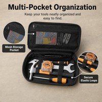Sac de rangement compact multifonctionnel portable et robuste pour outils, compatible Molle, pour EDC, motards et électriciens
