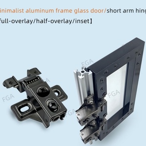 20 Bisagras de cierre suave empotradas con tornillos, bisagra de perfil de aluminio para gabinetes, placa de conexión a juego para aplicaciones en cocinas y salas de estar - Product Image 5