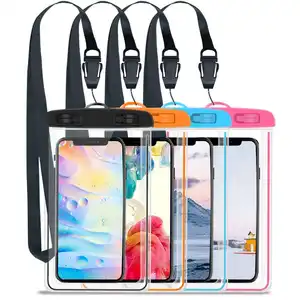 2022 Universal Water Proof Pvc Mobile Phone Cases Clear Pouch Waterproof Bag,Water Proof Cell Phone Bag With Lanyard