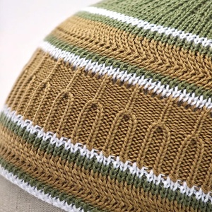 Chapeau Kufi tricoté multicolore élégant avec bonnet de prière ethnique pour homme et chapeau Kopiah de voyage pour usage quotidien – Vente en gros - Product Image 4