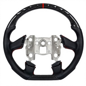 Volante de Fibra de Carbono YG para <span class=keywords><strong>Chevrolet</strong></span> Corvette C6 ML94 de 3 Radios 2005, Volante de Carreras en Forma de D con Cuero Perforado - Product Image 3