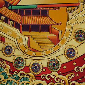 Ilustración <span class=keywords><strong>de</strong></span> un Barco <span class=keywords><strong>de</strong></span> <span class=keywords><strong>Vela</strong></span> Antiguo, Obra <span class=keywords><strong>de</strong></span> Arte en Latón con Paisaje Marino, Diseño Original con Marco <span class=keywords><strong>de</strong></span> Espiga y Tenón, Tamaños Personalizados Directo <span class=keywords><strong>de</strong></span> Fábrica - Product Image 6