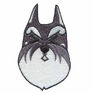 2.2 Inch Hoge Borduurpatch Voor Kleding Favoriete Stripfiguur 'Zonen Van Anarchie' Schnauzer Hondenvilt Stof Voor Hoeden - Product Image 1